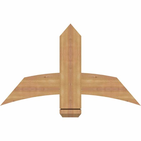 Ekena Millwork Bellingham Timber Gable Bracket, Western Red Cedar, 36"W x 21"H x 1 1/2"D x 5 1/2"F, 14/12 Pitch GBW036X21X0206BEL00SWR